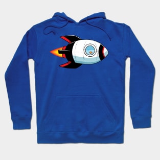 Goldfish Rocket ship Hoodie